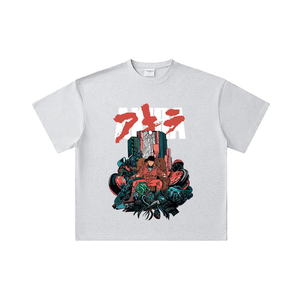 260 GSM Double Yarn 32 Count 100% Cotton Akira V1 Print Unisex Heavy Cotton T Shirt