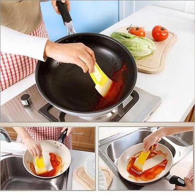 Yeni Tava Temizleme Kazıyıcı Silikon Mutfak Spatulası Kek Pişirme Aracı Pasta Spa