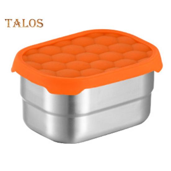 Stainless Steel Snack Containers for Kids Leak Proof Toddler Food Container with Silicone Lids Stackable Metal Lunch Box for School And Daycare