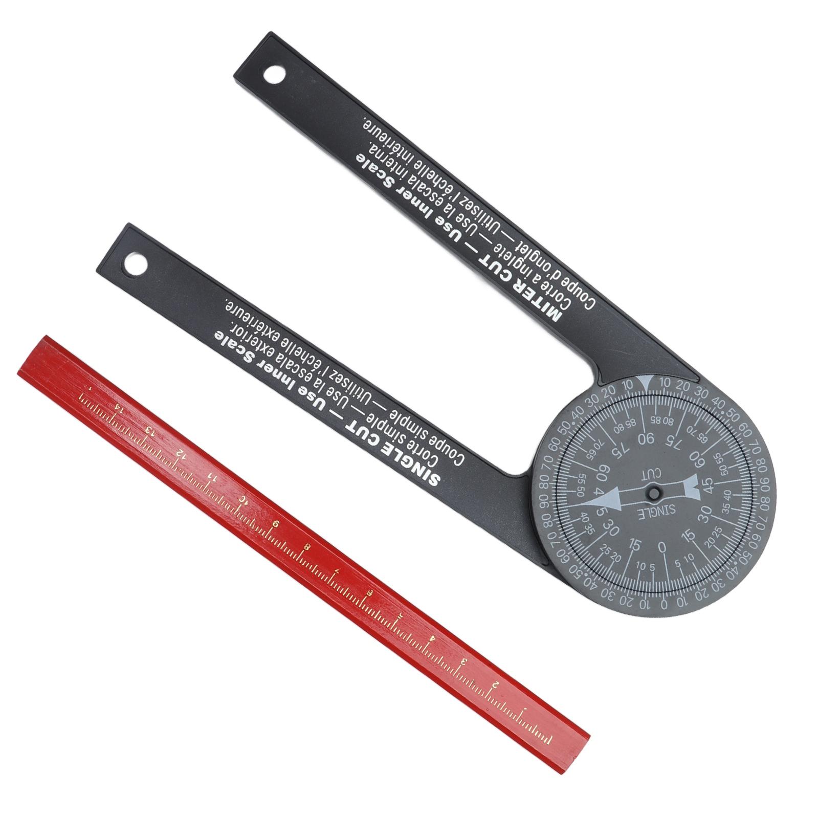 Угломер 360 градусов Легкое измерение Свободное вращение Портативный размер Точный угломер для торцовочной пилы для деревообработки