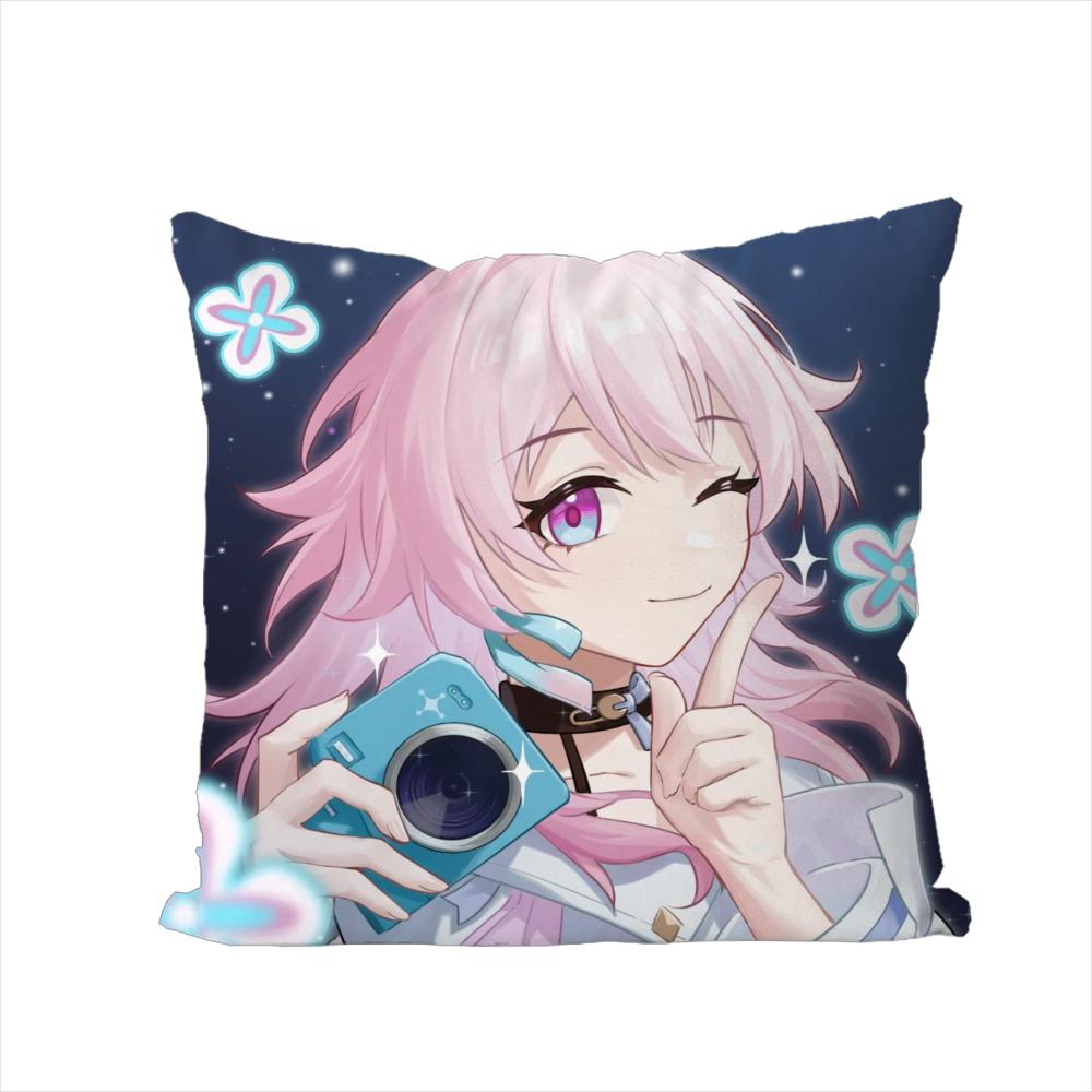 Honkai Star Rail Pillow Case For Car Sofa Decorative Home Doublesided Print Plush Square Throw Pillow Cushion Cover