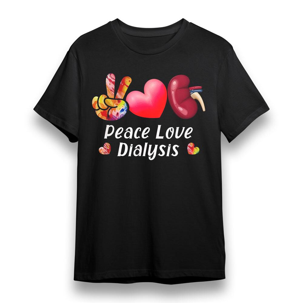 

Women s Oversize T-shirt With Dialysis Support Graphic Unisex 100% Cotton Tee M