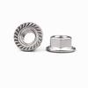 304 Stainless Steel Flange Head Anti-slip Toothed Nut Cap (DIN6923) - Sizes M3 To M12