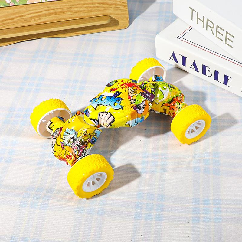Offroad Inertia Childrens Car Toy With Cartoon Graffiti And Press Rebound Design