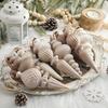 Retro Christmas Ornament Ball Pendant Set Tree Hanging Decor Farmhouse Style Holiday Home Party Decoration