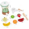 Wooden Kitchen Pretend Play Set Montessori Simulation Plates Dishes Accessories Playset Toy for Toddlers Gifts Ages 3+