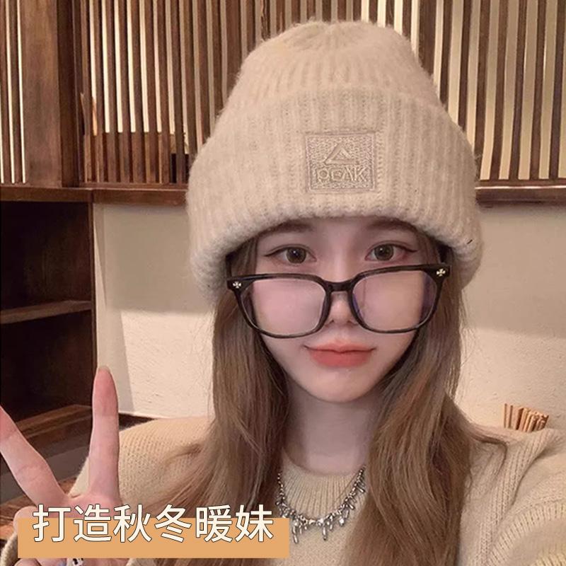 Pickle Knitted Hat with Winter Plush and Thickened Ear Protection, New Big Head Size, Small Face, Versatile, Warm Knitted Hat
