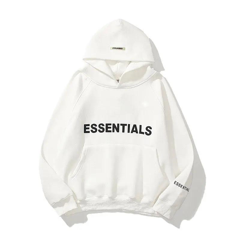 Unisex Plus Size Hoodie for Autumn/Winter - Trendy European American Brand Essentials Hooded Sweatshirt
