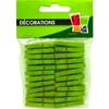 Pinces à linge mini - GRAINE CRÉATIVE - 3 cm - Vert anis - 24 pièces