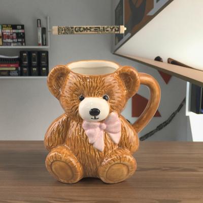 Kreativer Hochwertiger Niedlicher Teddybär Tasse Cartoon Keramik Trinkwasser Paar Wasserbecher Geburtstag