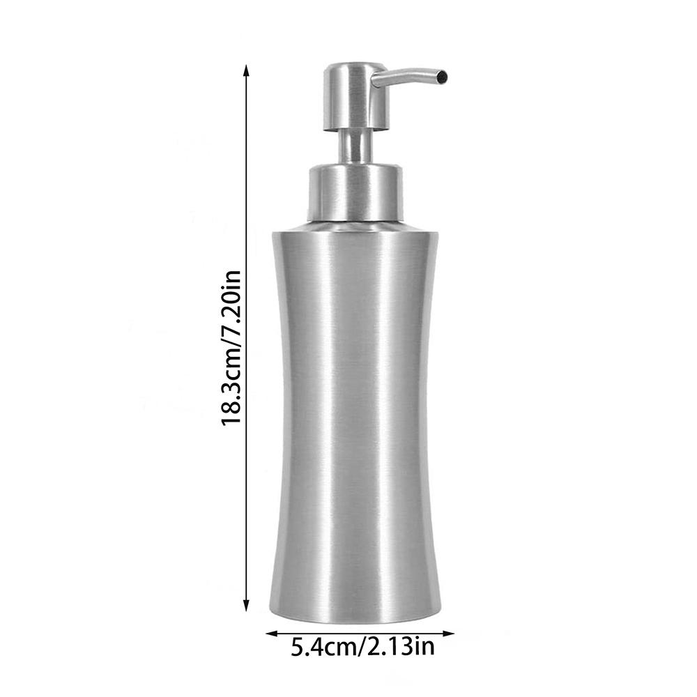 

Stainless Steel Liquid Soap Dispenser 250ml Shower Pump Lotion Hand Soap Bottle for Kitchen Bathroom