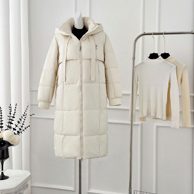 New Style Thickened Korean Style Loose Long Knee-length Cotton Coat for Women, Winter Cotton-padded Jacket