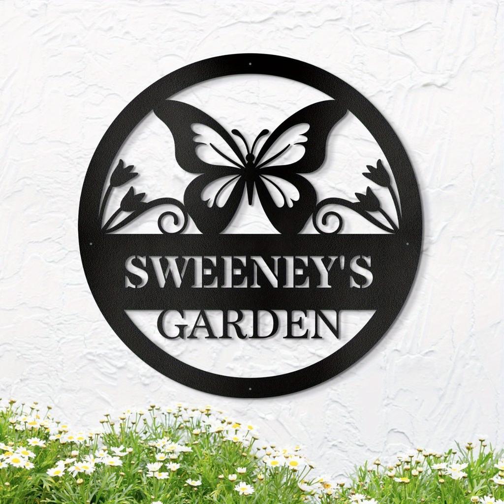 Metal Monogram Letter Wall Decor, Personalized Family Name Sign for Wedding Gift Outdoor