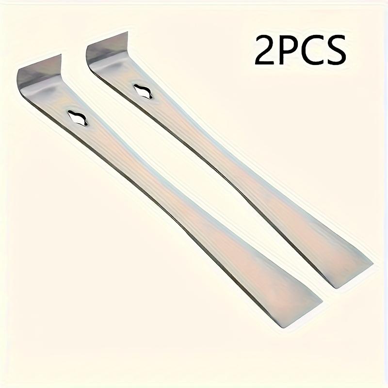 2pcs Stainless Steel Pry Bar Set with Sharp Straight Edges and 90° Corners, Large Flat Pry Bars for Carpentry and Beehive Maintenance, Carpentry Tools
