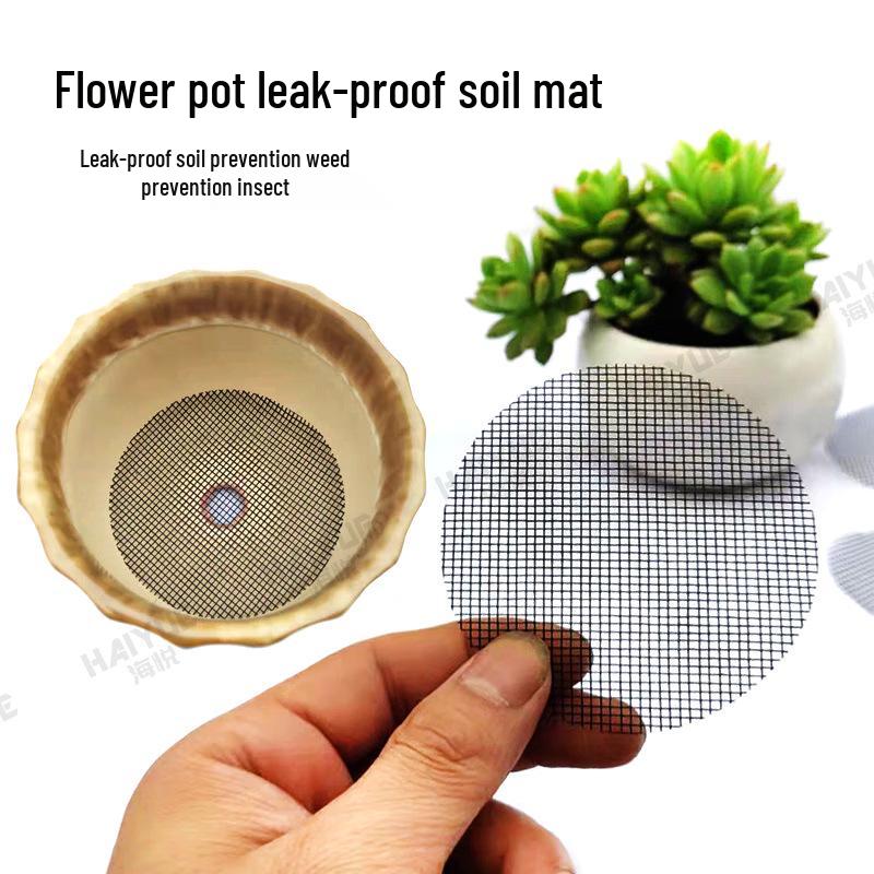 Leak-Proof Mesh Fiber Pads for Flower Pots - Breathable, Insect-Proof, and Perfect for Gardening