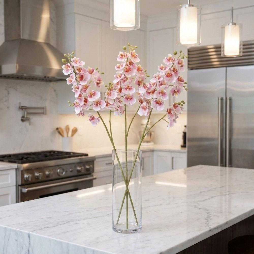 21 Heads Artificial Phalaenopsis Branches Real Touch Fake Mini Flowers  Dining Table