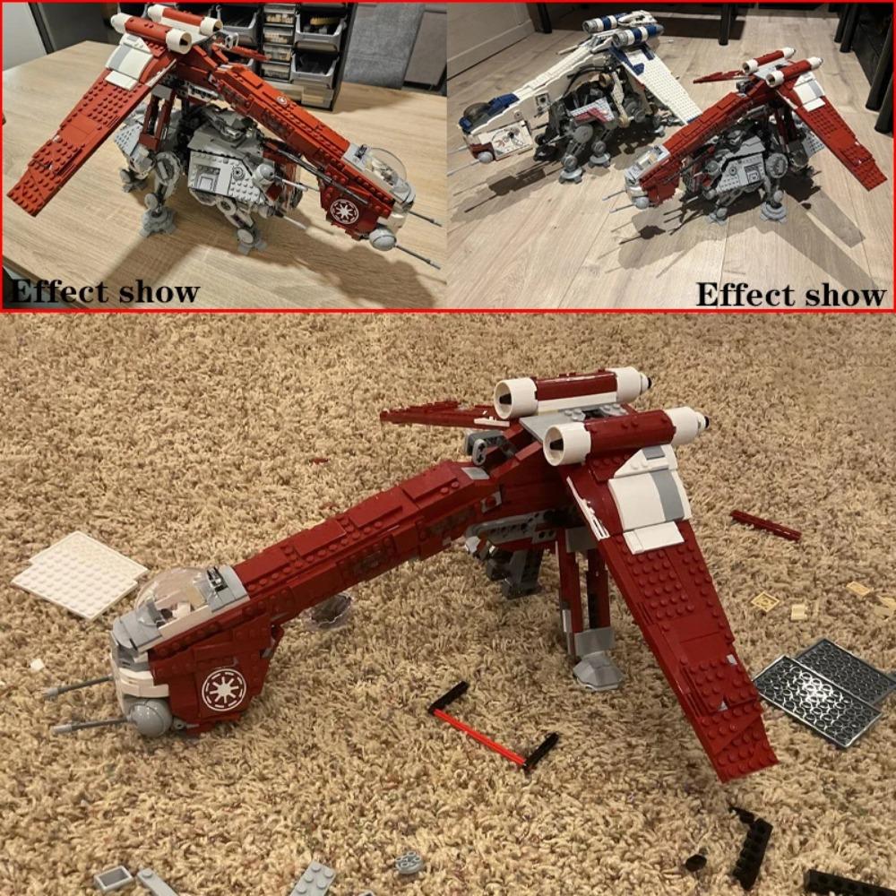 MOC Coruscant Dropship Model Compatible 75019 AT-Robot Building Blocks DIY Spaceship 75354 Assembly Brick kid Toy Christmas Gift