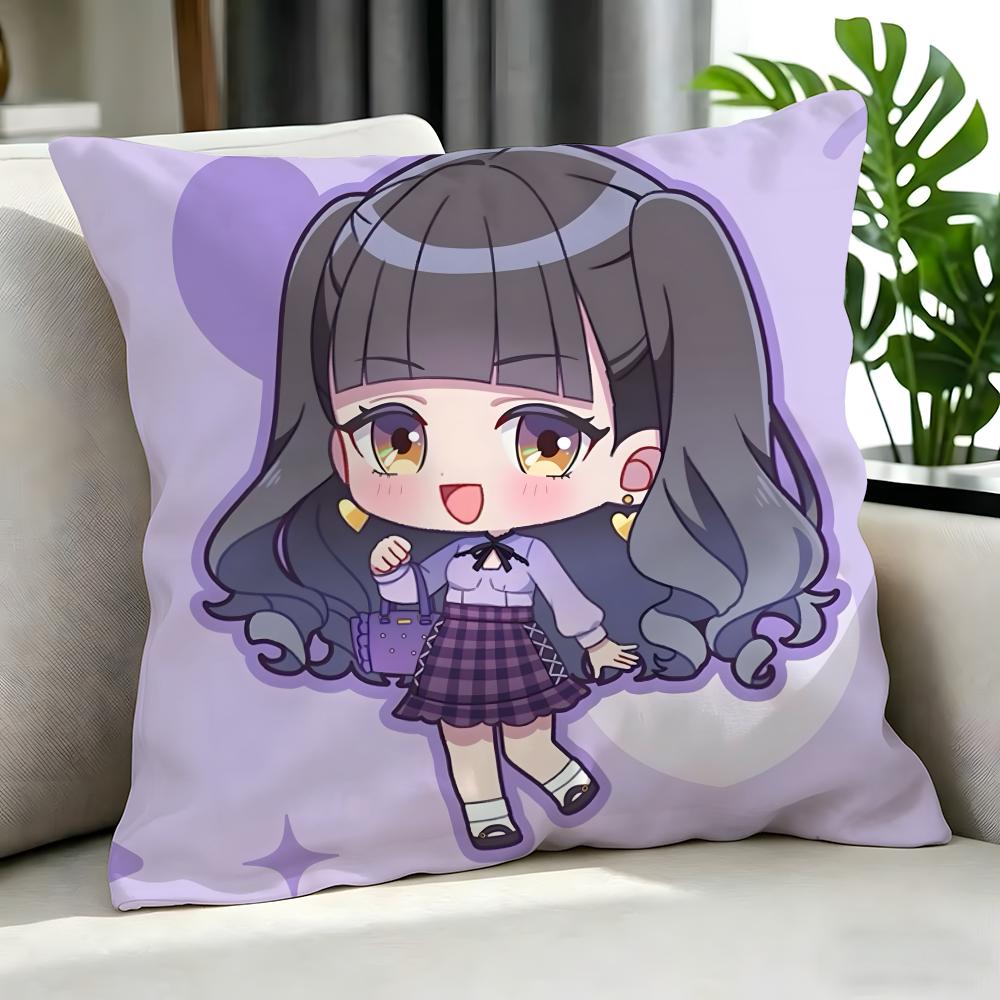 Anime Maebashi Witches Cushion Cover Cushion Cover Set 4Pcs 50X50 45X45 40X40 Pillowcase Decorative Sofa Home Decor
