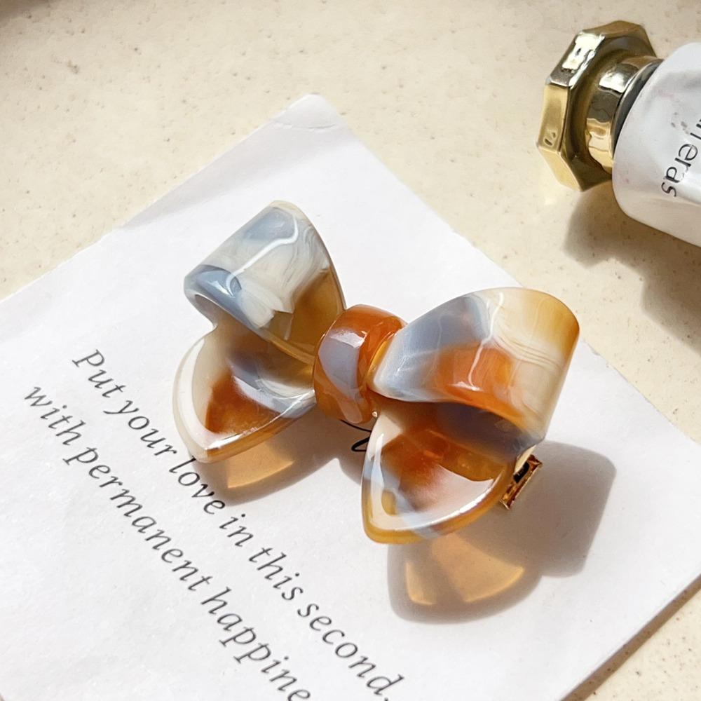 Hair Accessories Korean Style Acetate Hairpin No Slip Cute Bow Hair Bangs Clip Light Luxury Bow Tie Duckbill Clip Women