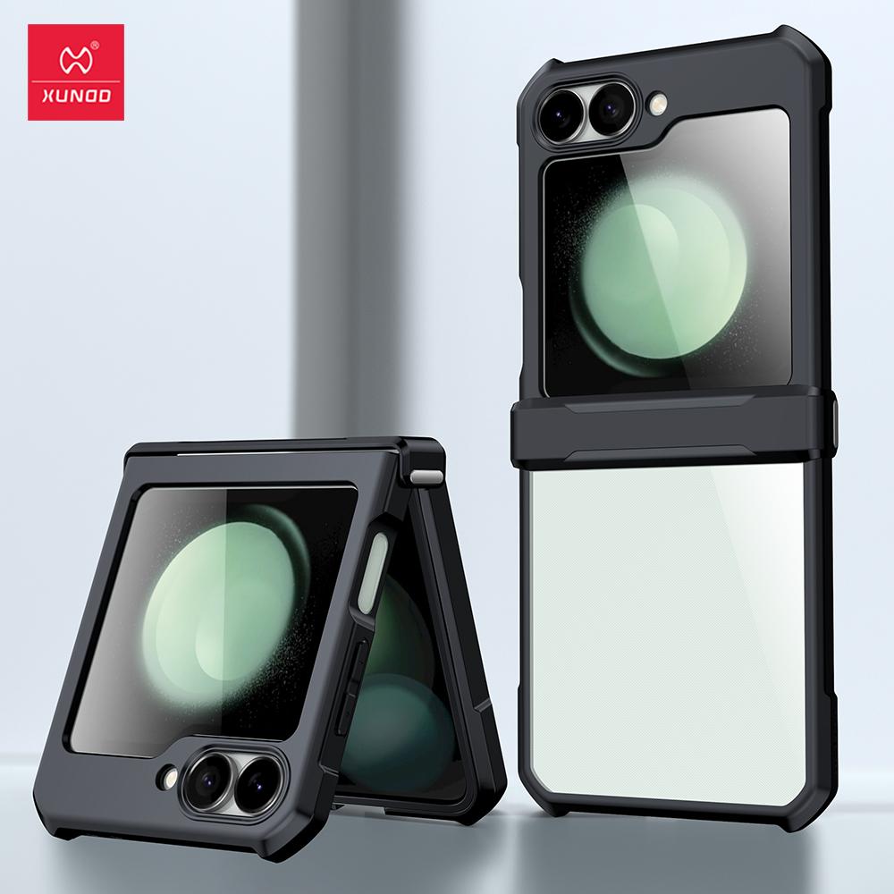 For Samsung Galaxy Z Flip 7 FE Case XUNDD Casing Airbag Anti Fall Bumper Protective Cases Transparent Phone Cover With Hinge Protection