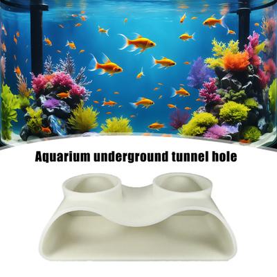 Aquarium Underground Tunnel Cave Natural Curve Two Hole Viewing Fish Shrimp Hideout Fish Tank Undergravel Tunnel