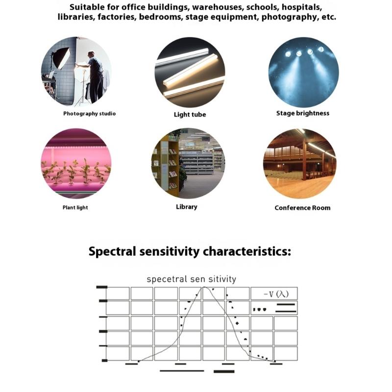 Professional Light Meter With LCD Screen Multiple Unit Conversion Illuminance Measure Device for Workplace Measurements