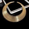 Ensemble de colliers géométriques multicouches européen et américain: Chaîne de clavicule de luxe rétro Accessoires de mode