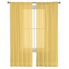 Yellow Solid Color Home Tulle Curtains for Bedroom Living Room Printed Sheer Curtains for Balcony Summer Home Decor