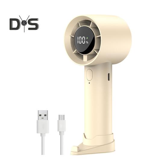 

Ручной вентилятор с цифровым дисплеем на базе, 100-скоростной регулятор, мощный воздушный поток, низкий уровень шума, перезаряжаемый портативный персональный охлаждающий вентилятор абрикосовый