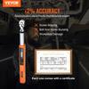 Digital Torque Wrench, 3/8" Drive Electronic Torque Wrench, Torque Wrench Kit 3.7-37ft.lb/5-50n.m Torque Range Accurate To ±2%, 3-Mode Adjustable