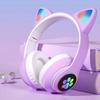 STN-28 Luminous Cat Ear Wireless Bluetooth Headset with Heavy Bass, Over-ear, Sport & Card Slot