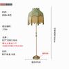 Chinese Classical Retro Copper Tassel Floor Lamp LED E27 Gold Lustre Zen Art Decorative Standing Lights Study Living/Tea Room