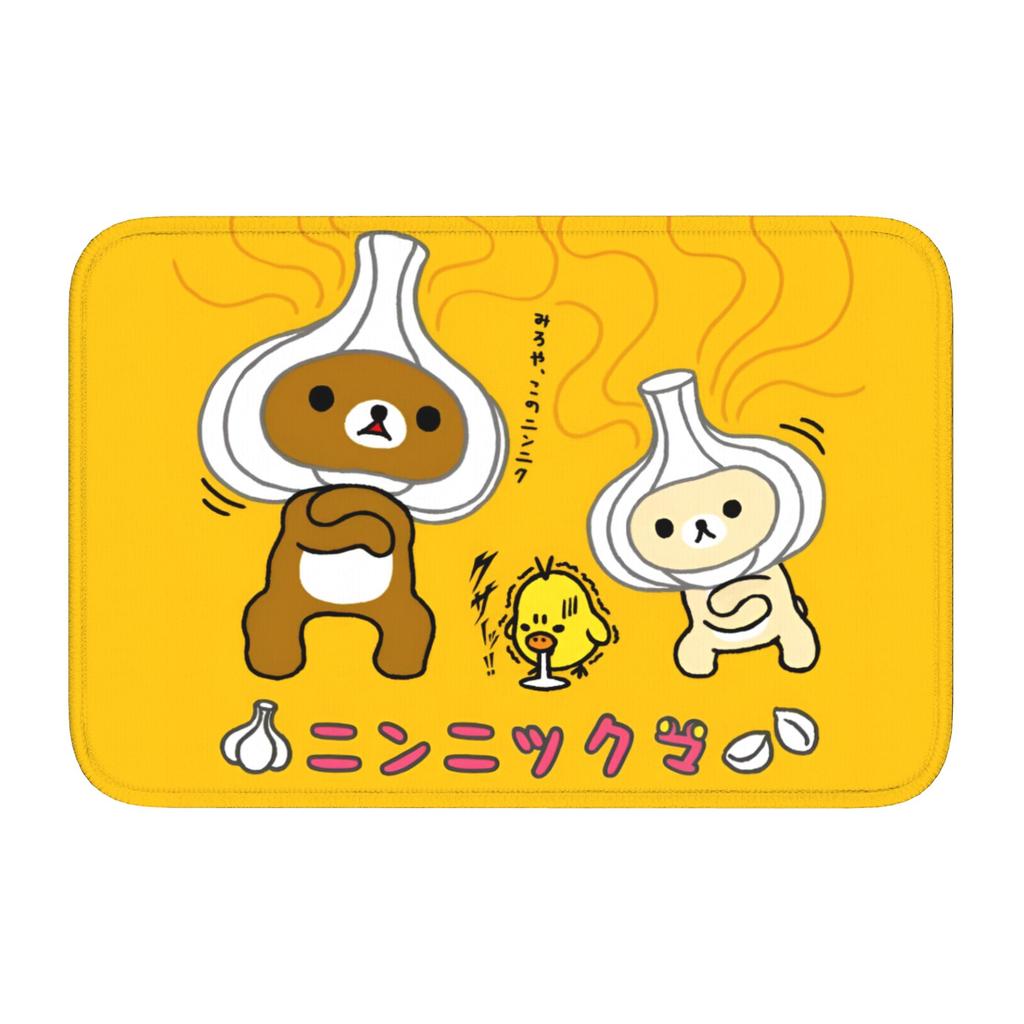R-Rilakkumaes Cartoon Floor Door Kitchen Bathroom Mat Anti-Slip Indoor Doormat Garden Living Room Entrance Rug Carpet Footpad