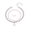 Mens Initials Links Bracelets Stainless Steel A-Z 26 Letters Alphabet Charm Chain Wristband Adjustable Casual Jewelry Gift