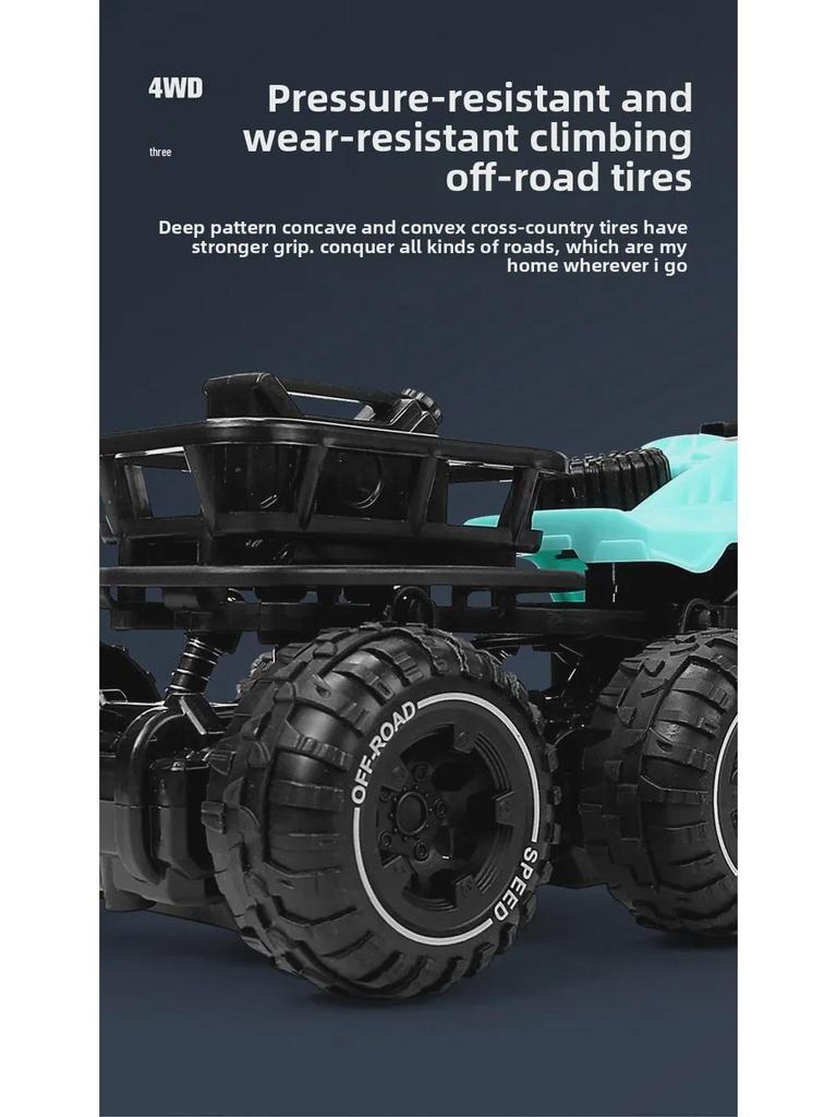 Large Alloy 6-Wheel Remote Control Off-Road Car - High-Speed Climbing Vehicle for Kids