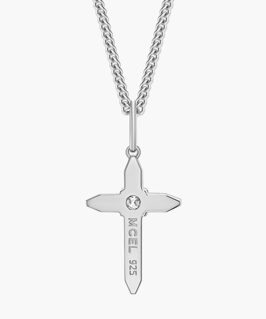 Mcel Silver Pierre Cross Pendant