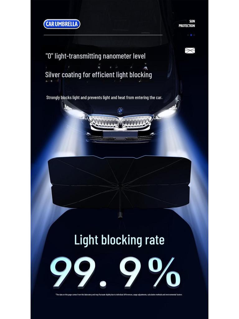 Parapluie rétractable pour voiture - Pare-soleil avant à isolation thermique