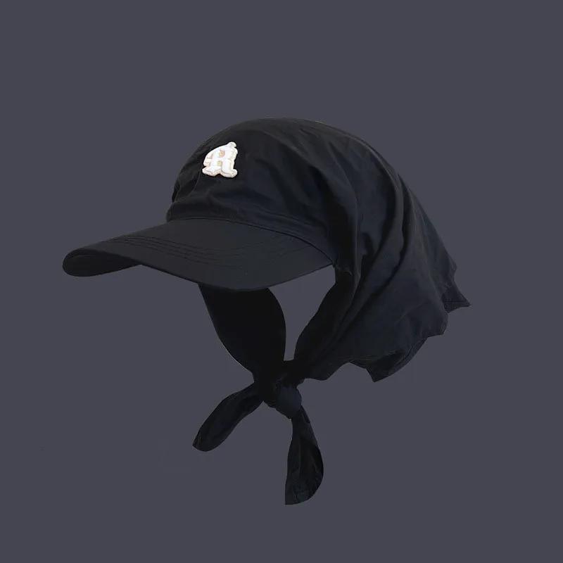 Nuovi Cappelli con Fazzoletto Personalizzati a Colori Coordinati per Donne Estate Viaggio Protezione Solare Versatili Moda con Cinturino Cappelli da Sole Uomini