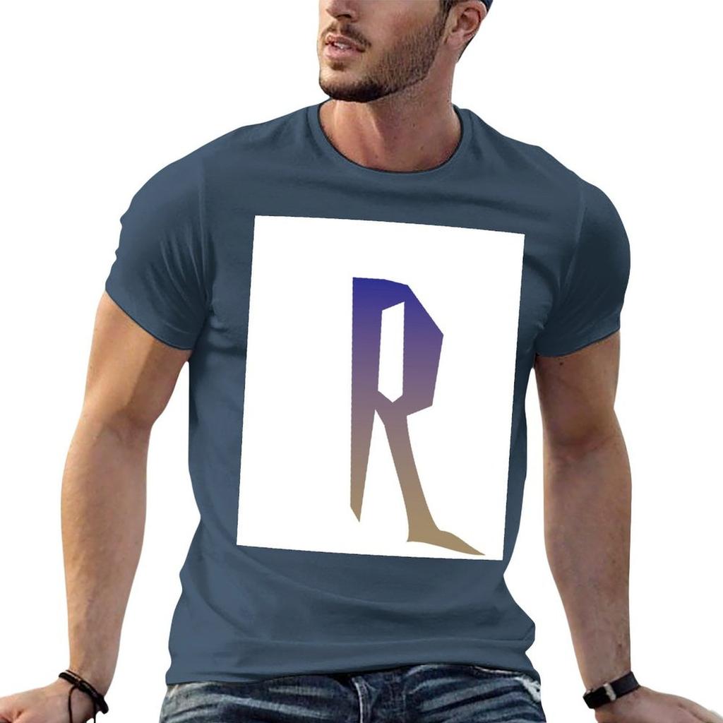 R With A Gradient Tshirt Unisex T Shirts Cotton T Shirt Personalised Funny T Shirts Dark Humor Tshirt