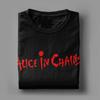 Men's Alice In Chains Logo T Shirts Pure Cotton Tops Crazy Short Sleeve Crew Neck Tees Classic T-Shirts