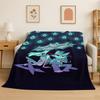 3D Cartoon H-Hazbin Hotel Charlie Flannel Blanket Soft Warm Throw Blanket for Bedroom Living Room Bed Travel Camping Picnic