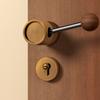 Creative Design Vintage Door Lock Black Walnut Security Door Bar Magnetic Mute Lock  Home Decor