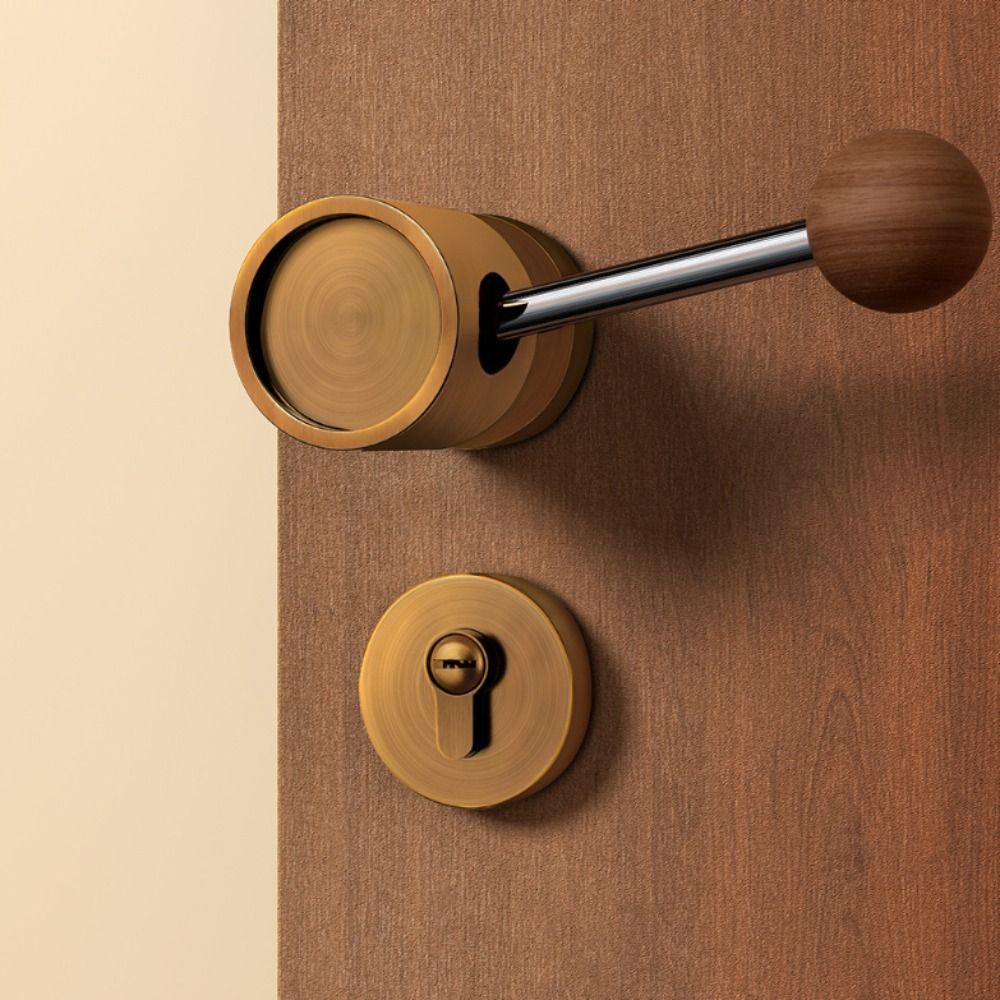 Black Walnut Vintage Door Lock Creative Design Security Door Bar  Interior Door