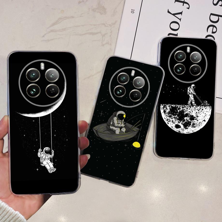 For Realme 12 Pro Plus Case Soft Clear TPU Silicone Phone Case For Realme 12 Pro Pro+ Cute Cartoon Shockproof Back Cover Fundas