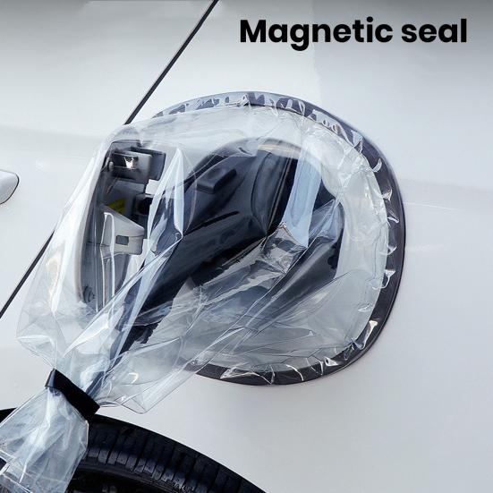 Wasserdichte Ladeanschlussabdeckung mit starker magnetischer Saugkraft, Universalgröße, regendicht, durchsichtig, Schutzhülle für das Außengehäuse für EV-Ladegeräte