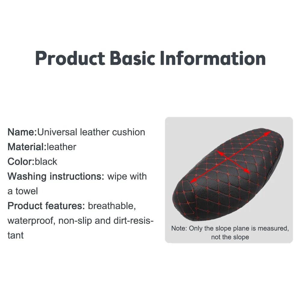 1Pcs Faux Leather Seat Cushion Cover High Toughness Comfortable Seat Pad Cover Dustproof Waterproof Easy Clean Motor Accessory