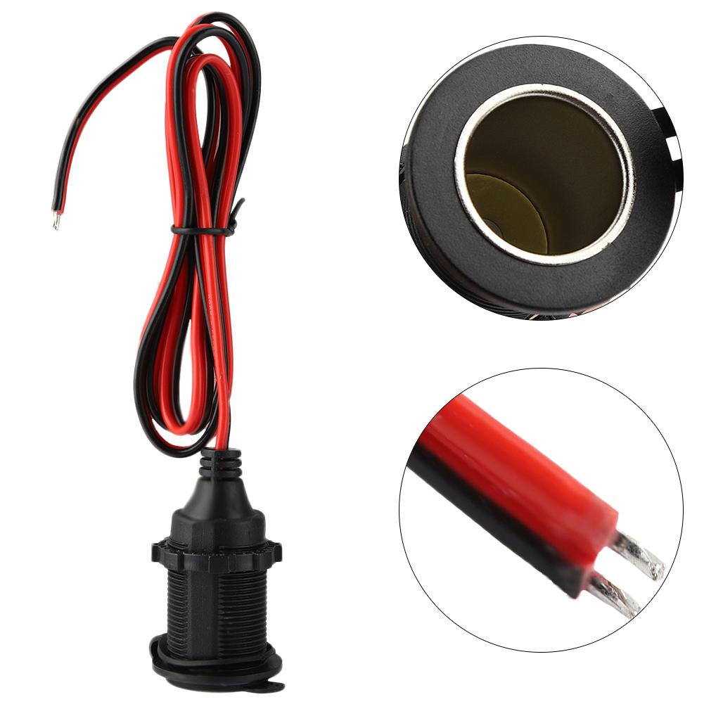 Car Cigarette Lighter Cable Female Socket Adapter Connector Plug