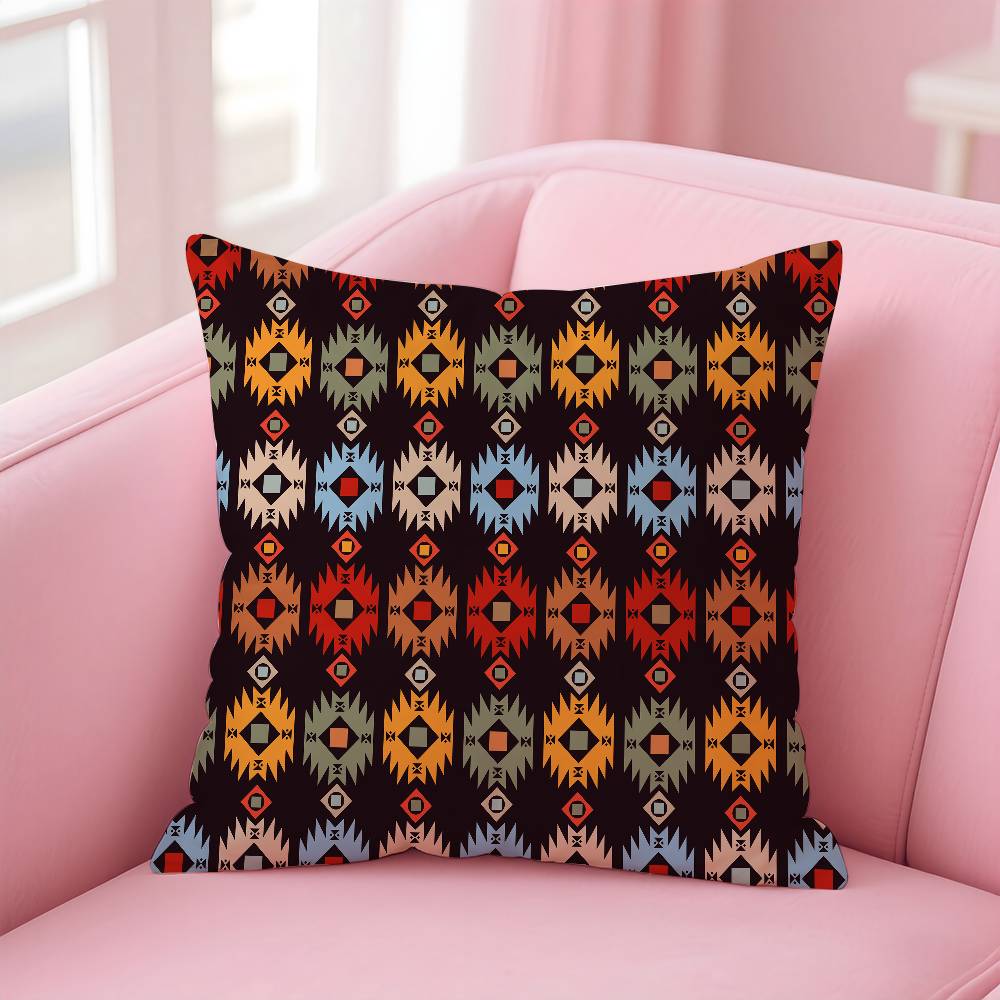 ART Native Fabric Pattern Pillow Case Pattern Printing Pillowcase Living Room Sofa Cushion Cover Bedroom Room Decor
