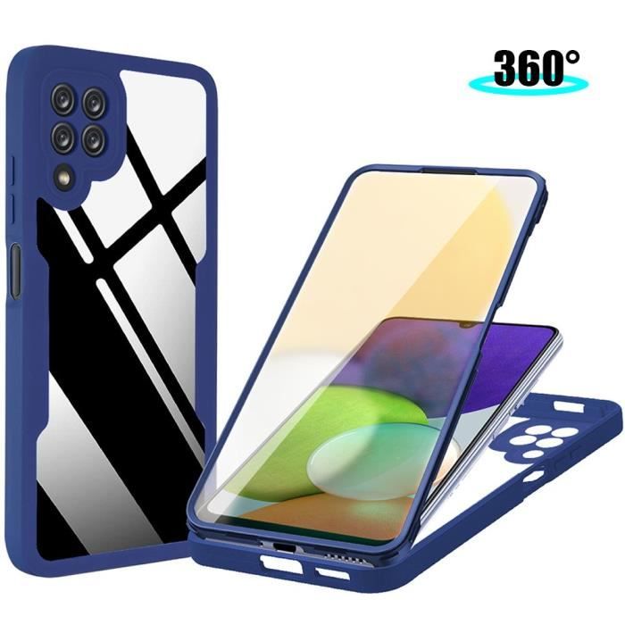 Coque - Samsung - A22 4G - Bleu Marine - Protection 360° - Anti-jaunes