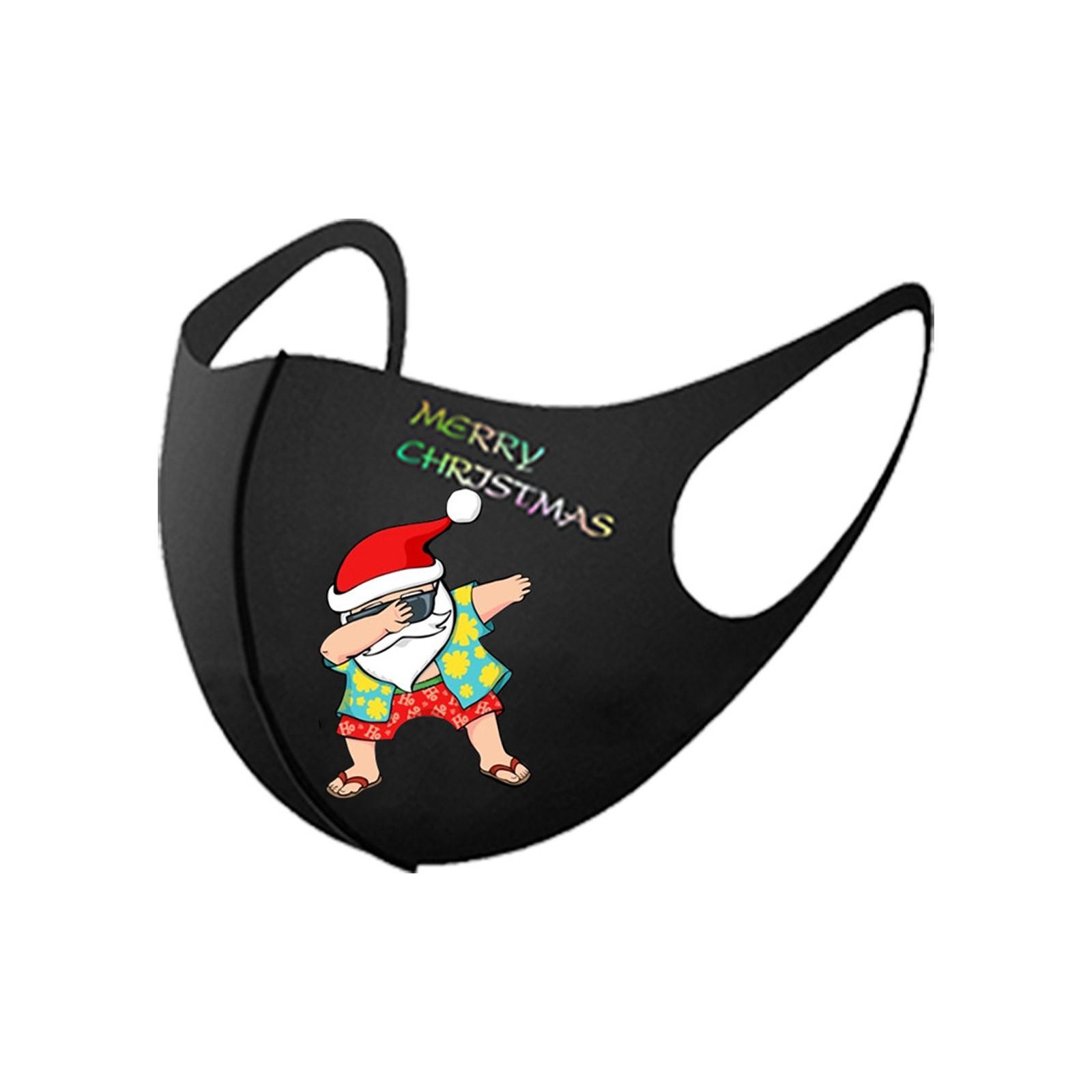 

Рождественская тканевая маска с принтом Солнце Не одноразовая Стираемая One Size чёрный